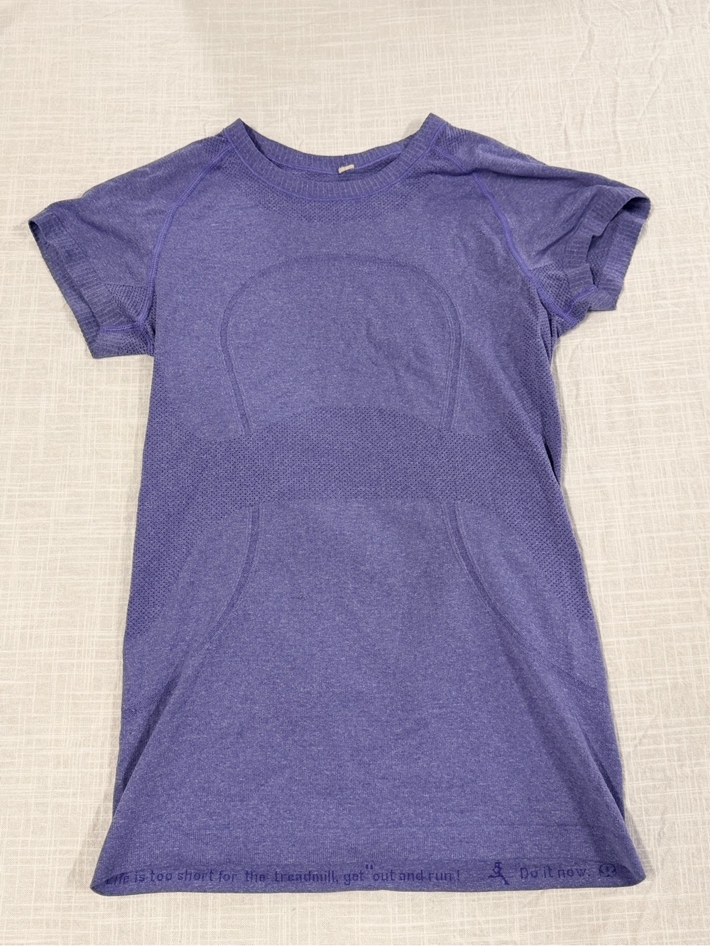 lululemon athletica Girls Short-Sleeve Active Tee in Heather Purple size 6